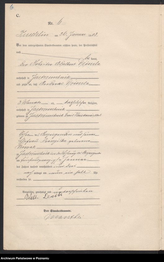 Obraz 9 z jednostki "Sterbe-Haupt-Register"
