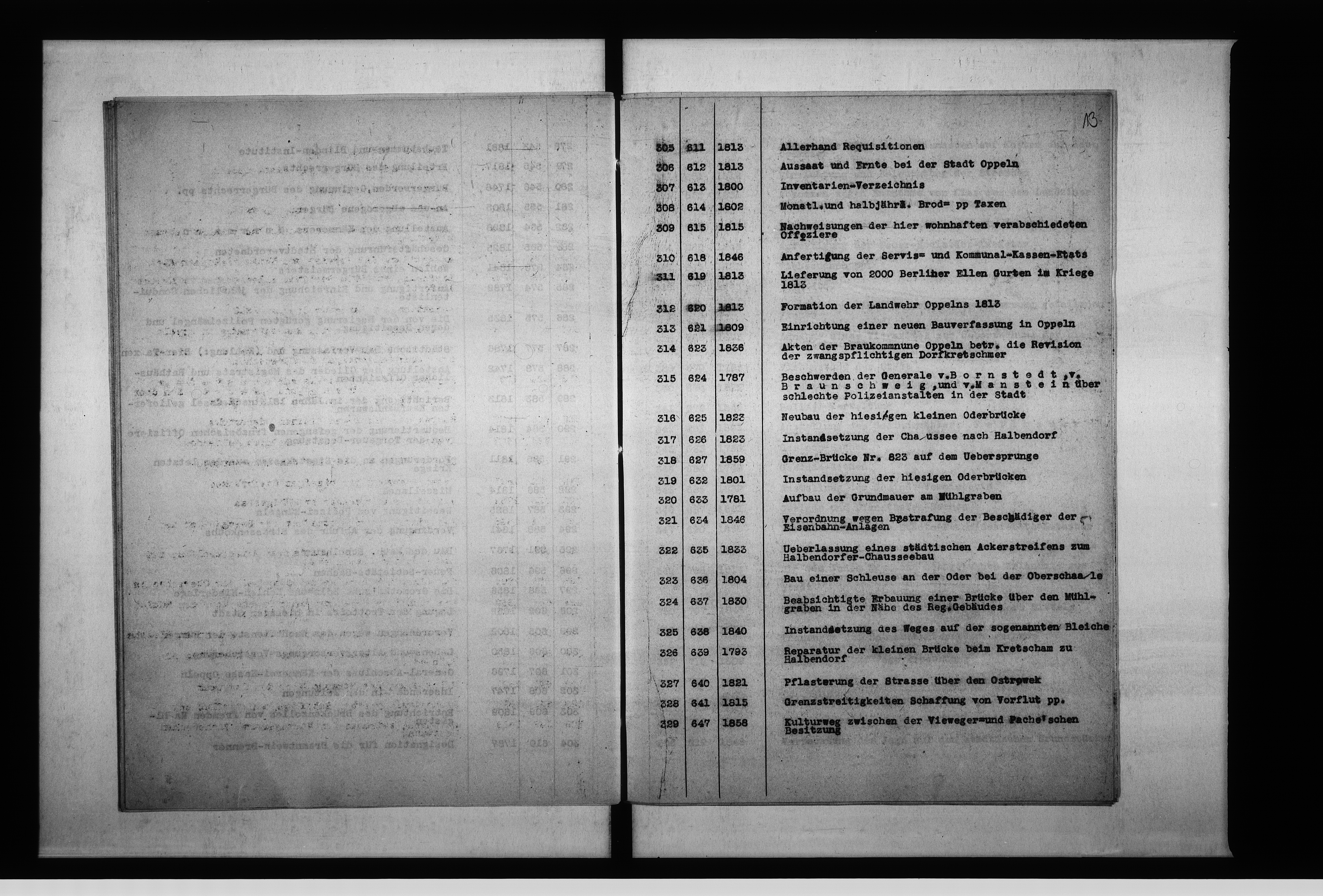 Obraz 17 z jednostki "Staatsarchiv Breslau Repositur 229 Abtlg. [Abteilung] Stadt Oppeln 2 abschriftliche Verzeichnisse enth[altend] Aktenstücke 1-1557 u[nd] 977a, 978a, zusammen 1559 Aktenstücke."