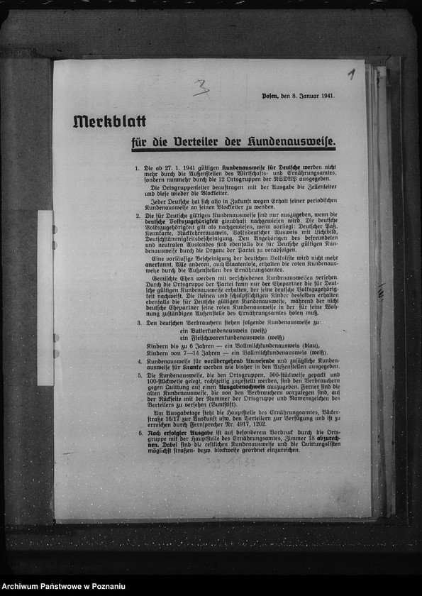 Obraz 5 z jednostki "Lebensmittel, Kleiderkarten, Schulbesuch, vermögensrechtliche Behandlung"