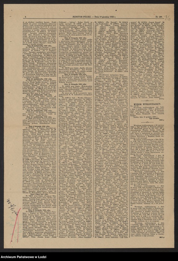 Obraz 18 z jednostki "Majer Abram Białogłowski, Jakub Lejb Caugen- wyrób i sprzedaż manufaktury"