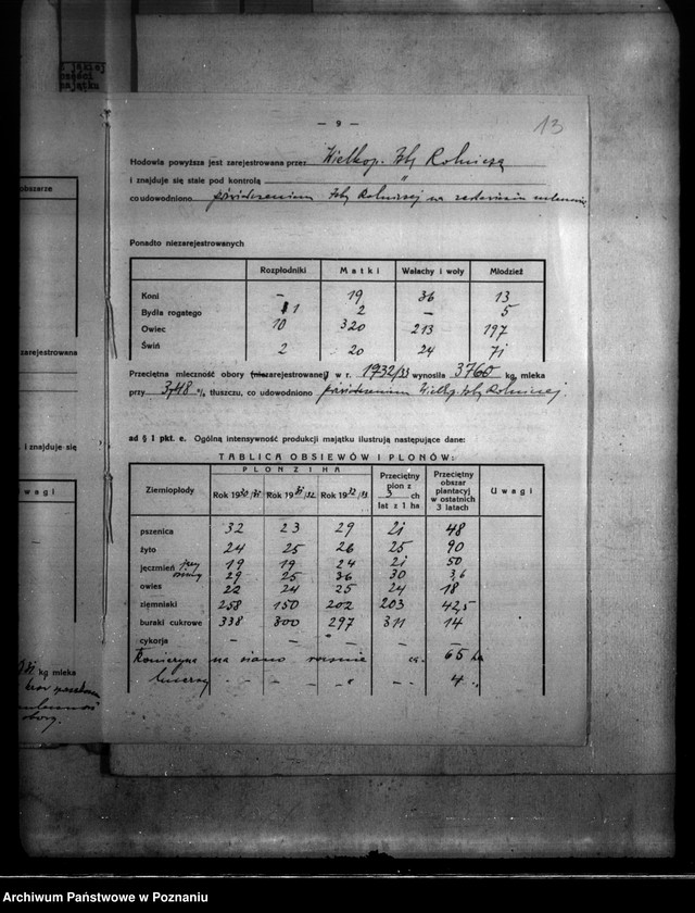 Obraz 17 z jednostki "Majątek Kosztowo powiatu wyrzyskiego /wyłączenie z art. 4 ustawy o wykonaniu reformy rolnej"