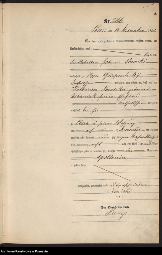 Obraz 8 z jednostki "Księga urodzeń t. VI"