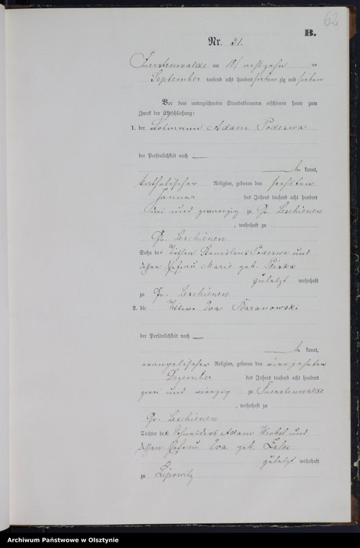 image.from.team "Urząd Stanu Cywilnego w Księżym Lasku pow. szczycieński"