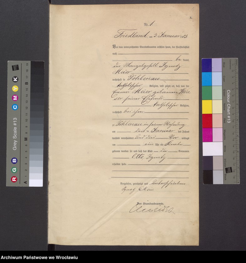 image.from.unit.number "Księga urodzeń USC Mieroszów (Friedland) 1903"