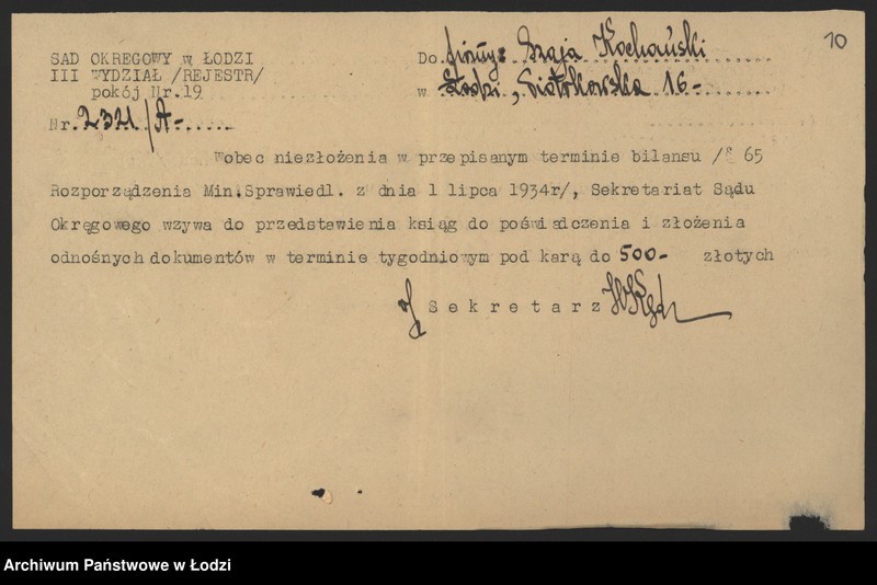 Obraz 12 z jednostki "Szaja Kochański- sprzedaż bielizny"