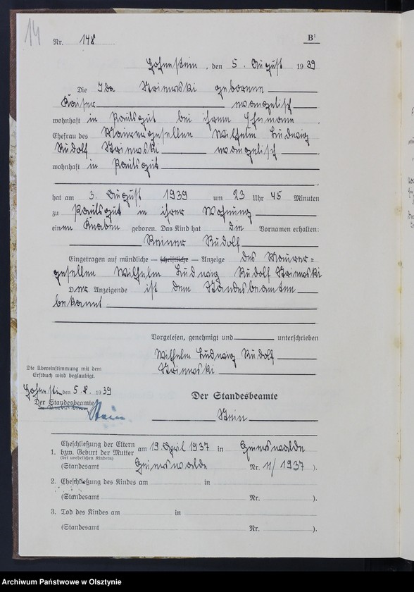 image.from.unit.number "Geburtenbuch/Zweitbuch/ Tom II,Nr 135 - 225"