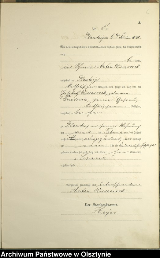 image.from.unit.number "Geburts-Haupt-Register Nr 1 - 46"