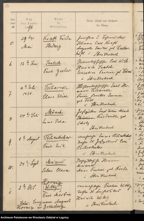 image.from.unit.number "Tauf-Register der Evangelischen Kirche zu Streckenbach"