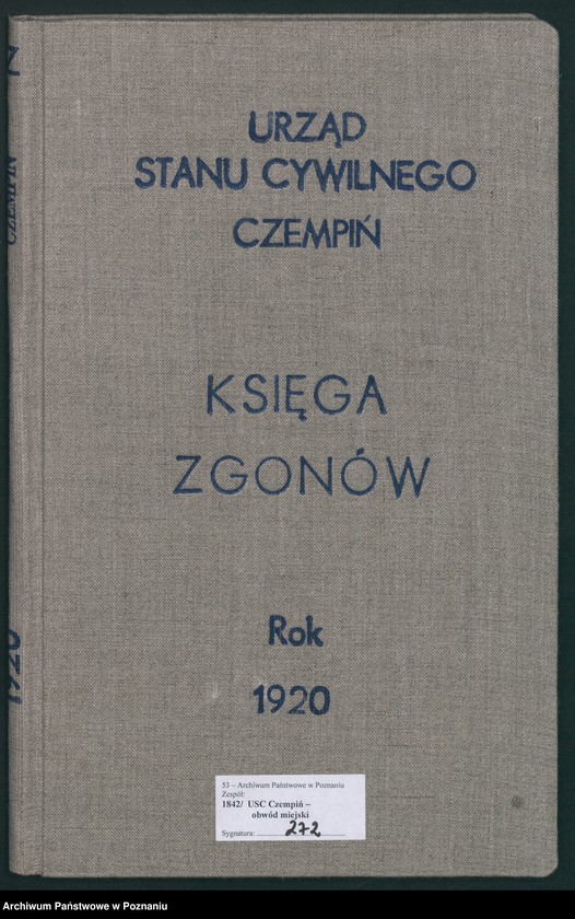Obraz 2 z jednostki "[Rejestr główny zgonów]"