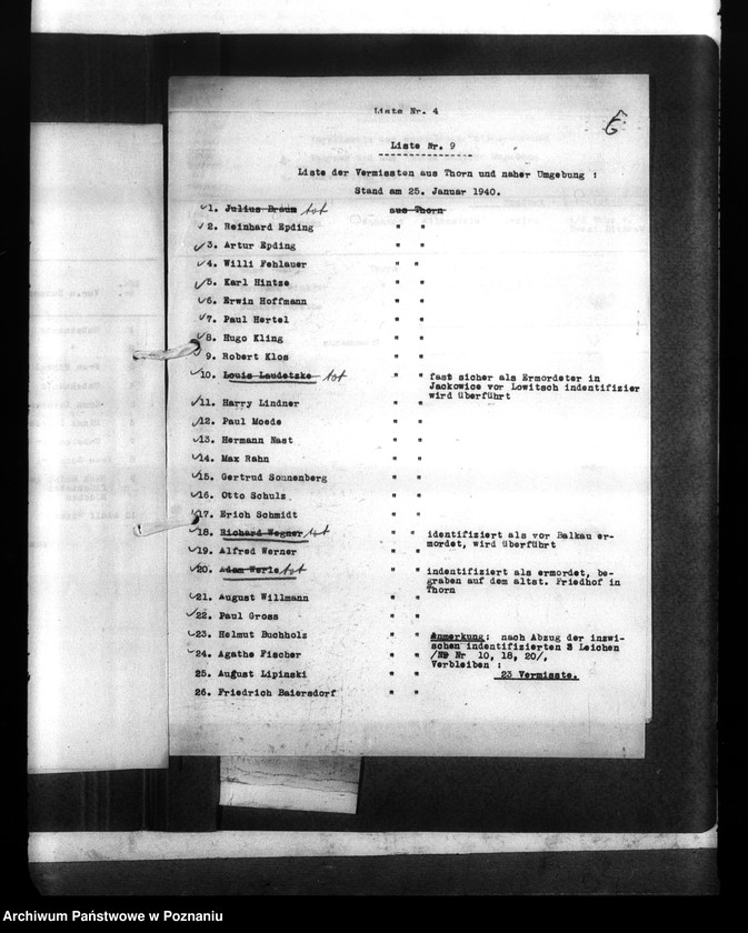 Obraz 12 z jednostki "Thorner Liste der Ermordeten und Vermissten (Toruń)"