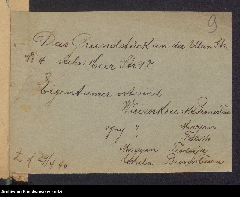 image.from.unit.number "Księga inwentarzowa nieruchomości m. Łodzi ul. Mazurska"