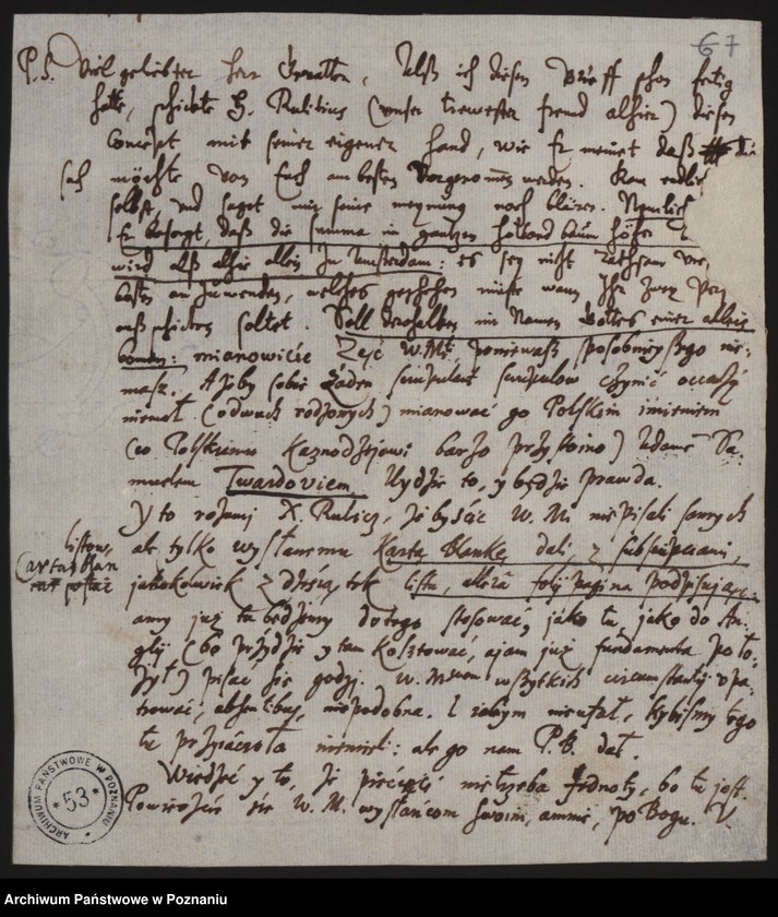 Obraz 10 z kolekcji "Dokumenty z Archiwum Państwowego w Poznaniu na Listach UNESCO111"