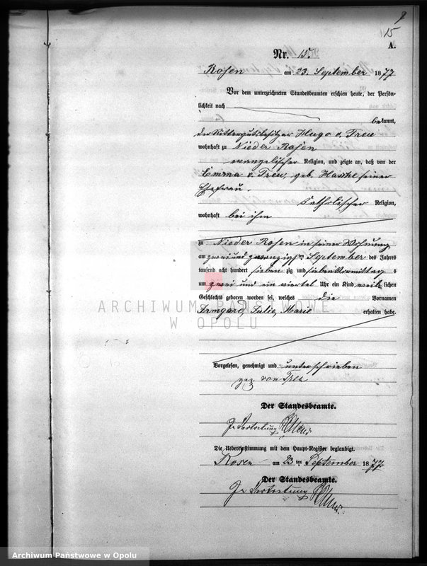 image.from.unit.number "Geburts-Neben-Register Standesamts Rosen pro 1877"