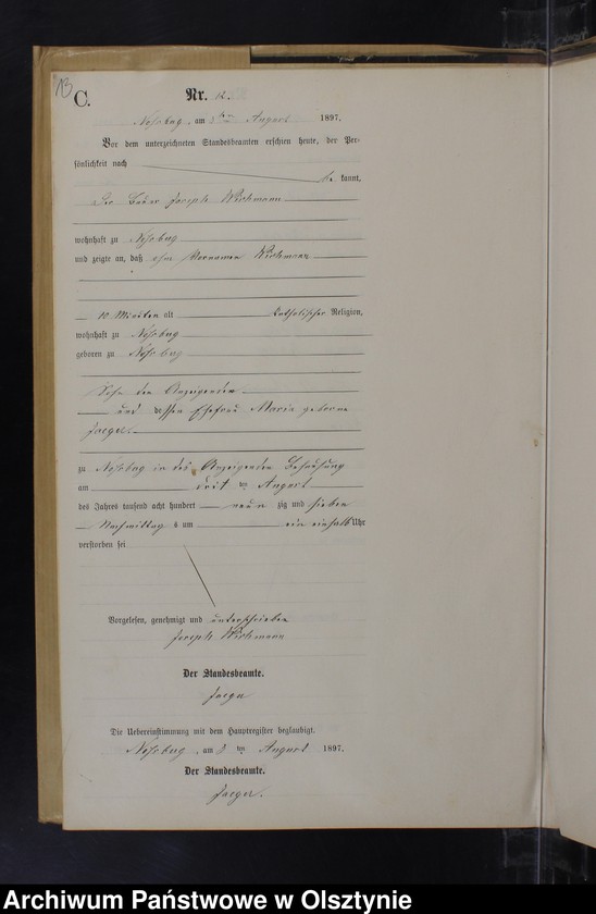 image.from.unit.number "Sterbe-Neben-Register Nr 1 - 22"