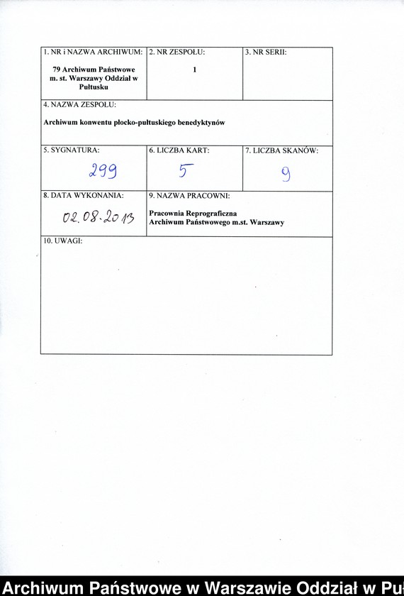 image.from.unit.number "Kopia testamentu z 1578 r. opata Pawła Kaleckiego z Mąkolina"