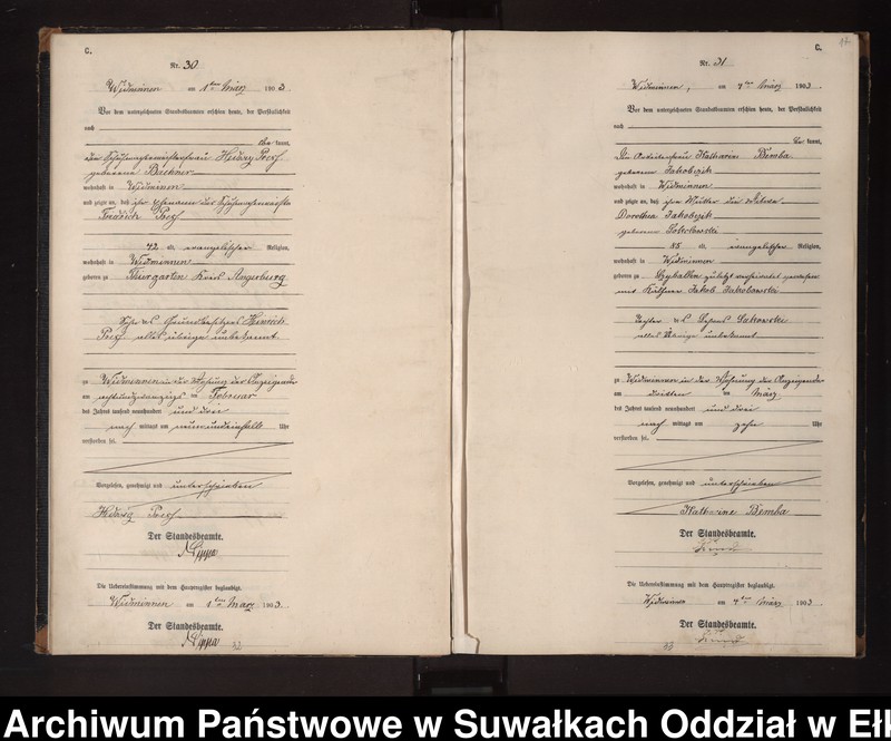 image.from.unit.number "Sterbe-Neben-Register des Preussischen Standes-Amtes Widminnen Kreis Loetzen"