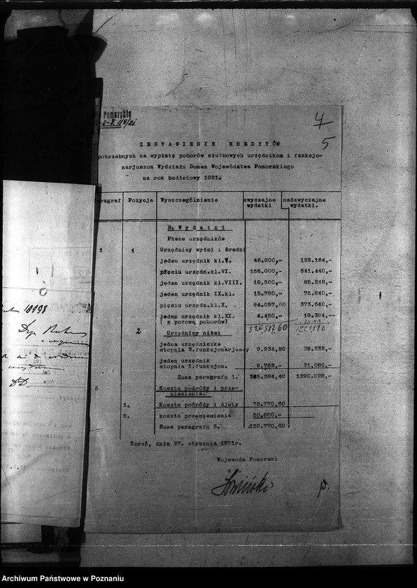 Obraz 9 z jednostki "Budżet domeny woj.. poznańskiego i pomorskiego na rok 1921"