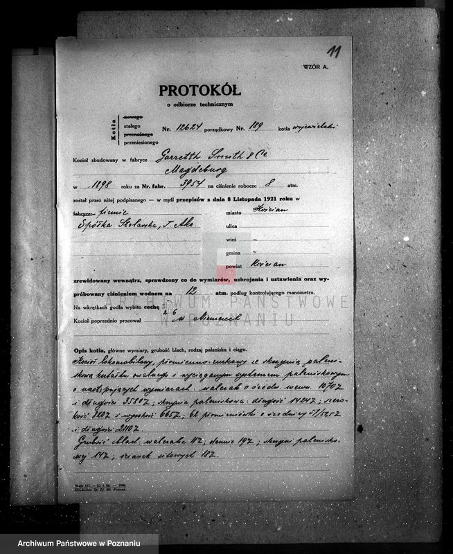 Obraz 18 z jednostki "Spółka Stolarska w Kościanie nr woj. kotła 189"