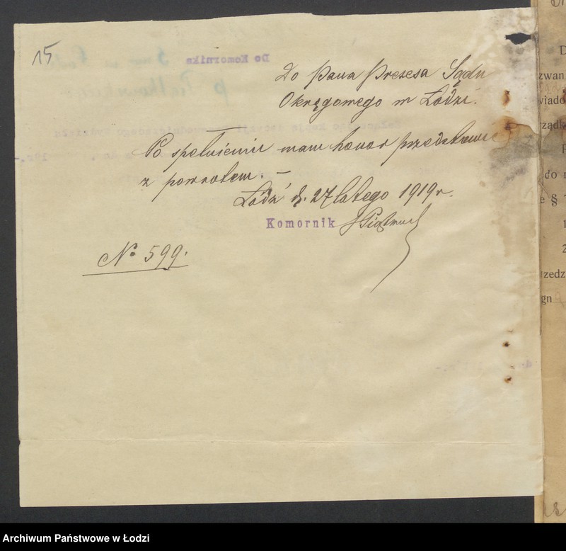 Obraz 17 z jednostki "Abram Icek Zeibert - sprzedaż towarów manufakturowych"