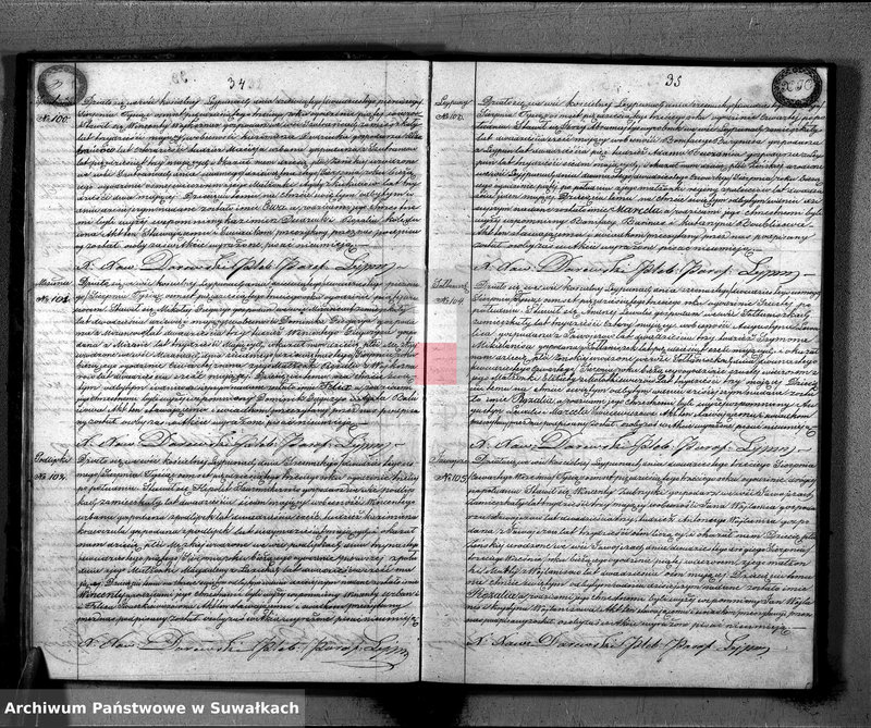 image.from.unit.number "Duplikat aktów urodzenia małżeństw zejscia Parafii Lejpuny R. 1853"