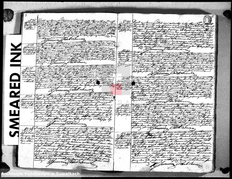 image.from.unit.number "Księga duplikat urodzonych, zaślubionych i umarłych urzędnika stanu cywilnego, parafyi suwalskiey na rok 1834"