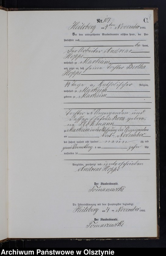 image.from.unit.number "Sterbe-Neben-Register Tom II,Nr 101 - 126"