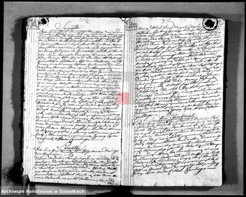 image.from.unit.number "Księga aktu ślubnego gminy suwalskiey, powiatu dąbrowskiego, departamentu łomżyńskiego od dnia 1-go maja 1812 do pierwszego maja 1813 roku"