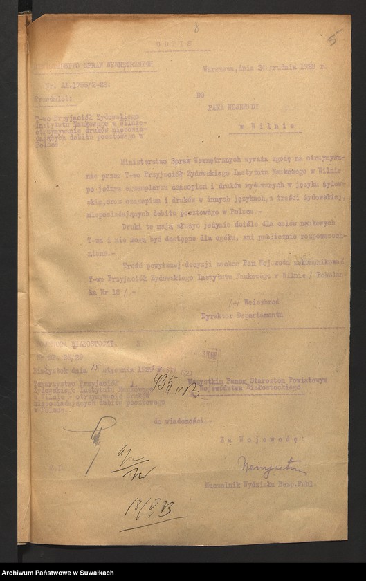 image.from.unit.number "[Korespondencja i zarządzenia dotyczące mutacji prasy lokalnej]"