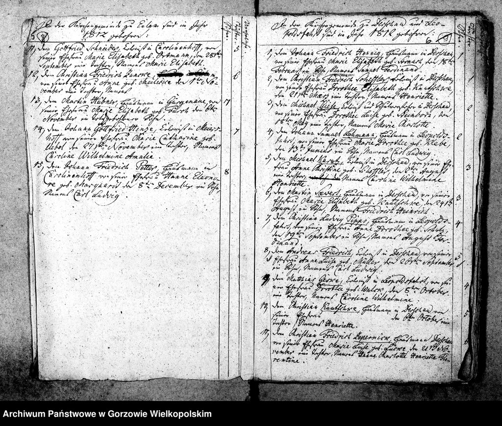 image.from.unit.number "Duplikate der Kirchenbücher von Parochie Eulam: Eulam (Ulim), Seidlitz (Siedlice), Egloffstein (Łagodzin), Friedrichsthal (Głożyna), Derschau (Dzierżów), Leopoldsfahrt (Stężyca), Rodenthal (Prądocin), Klementenschleuse (Strzegowa), Johannishof, Karlsthal (Gubiniec), Borchertsruhe, Meyershof (Kłodno), Karolinenhof, Neusoest (Nowy Dwór), Maskenaue, Borchertsfleiss, Gürgenaue (Niwica), Windmühle bei Eulam, Jahnshof."