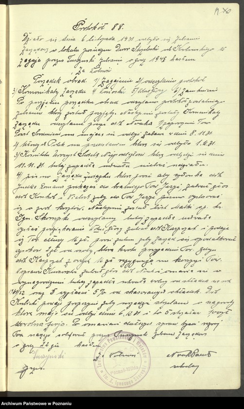 Obraz 14 z jednostki "Poznań - Wilda. Protokolarz zebrań zarządu."