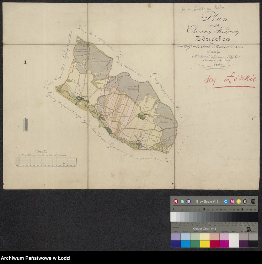 Obraz 1 z jednostki "Plan części Ekonomij rządowey Zdziechów ..."