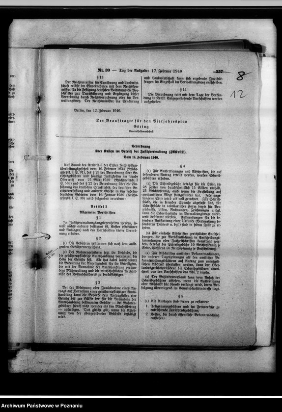Obraz 16 z jednostki "Beschlagnahme und Einziehung reichsfeindlichen Vermögen."
