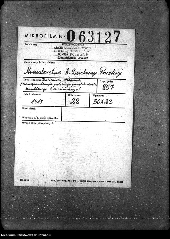 Obraz 2 z jednostki "Territoires Rhenans [korespondencja polskiego przedstawiciela handlowego Derezińskiego]"