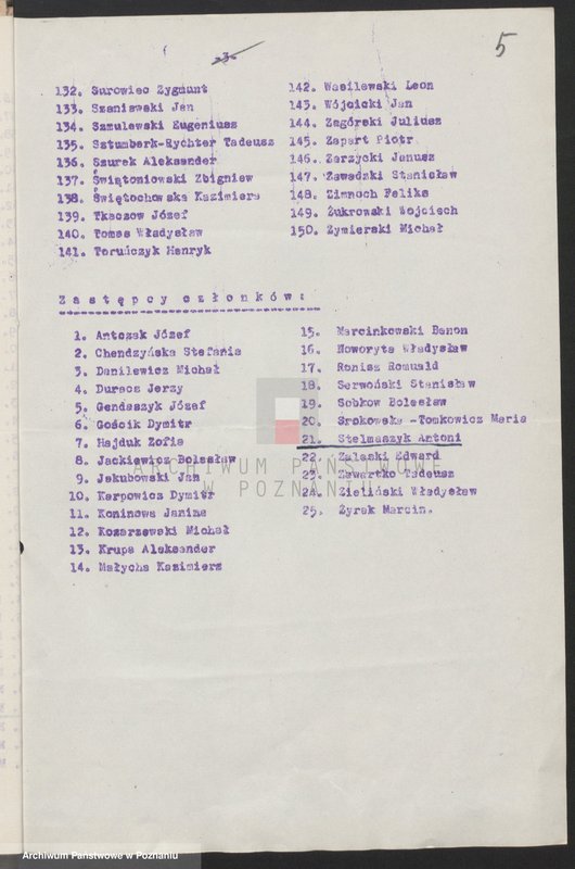 Obraz 14 z jednostki "Wykazy władz naczelnych Związku Bojowników o Wolność i Demokrację."