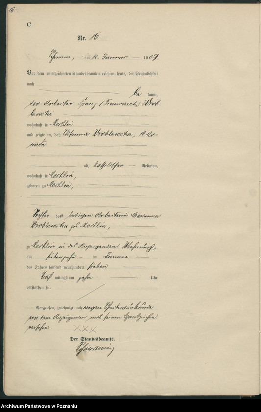 Obraz 19 z jednostki "Sterbe-Haupt-Register"