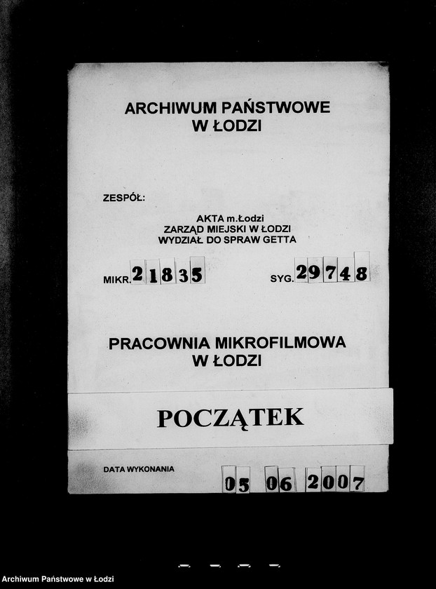 Obraz 1 z jednostki "Korrespondenz mit dem Aeltesten der Juden"