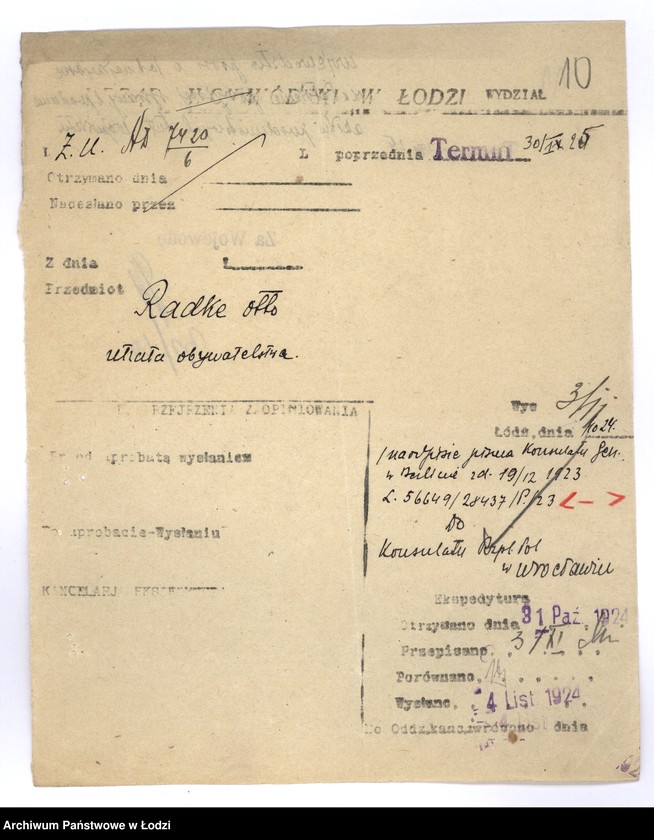 Obraz 12 z jednostki "Nadanie obywatelstwa 2060-8430, 222-429"