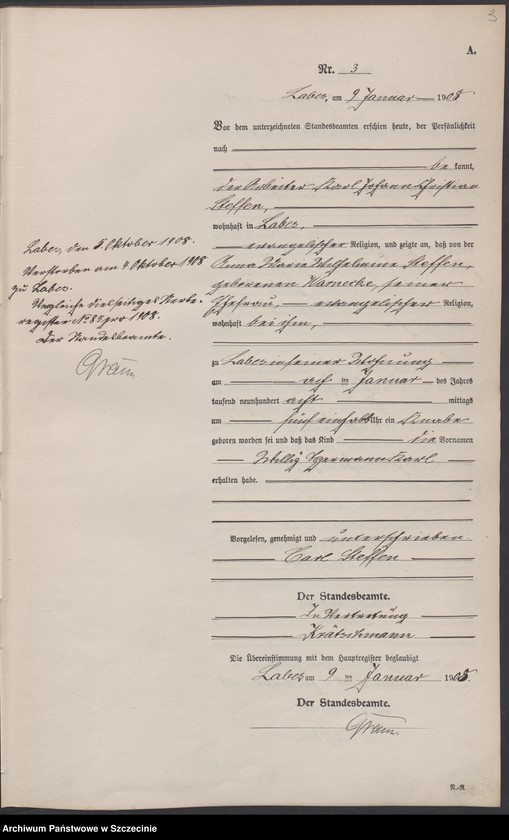 Obraz 6 z jednostki "Geburtsregister"