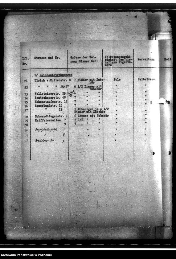 Obraz 18 z jednostki "Übertragung von Hausgrundstücken aus früherem polnischen Besitz. Zuweisung von Dienstwohnungen usw."