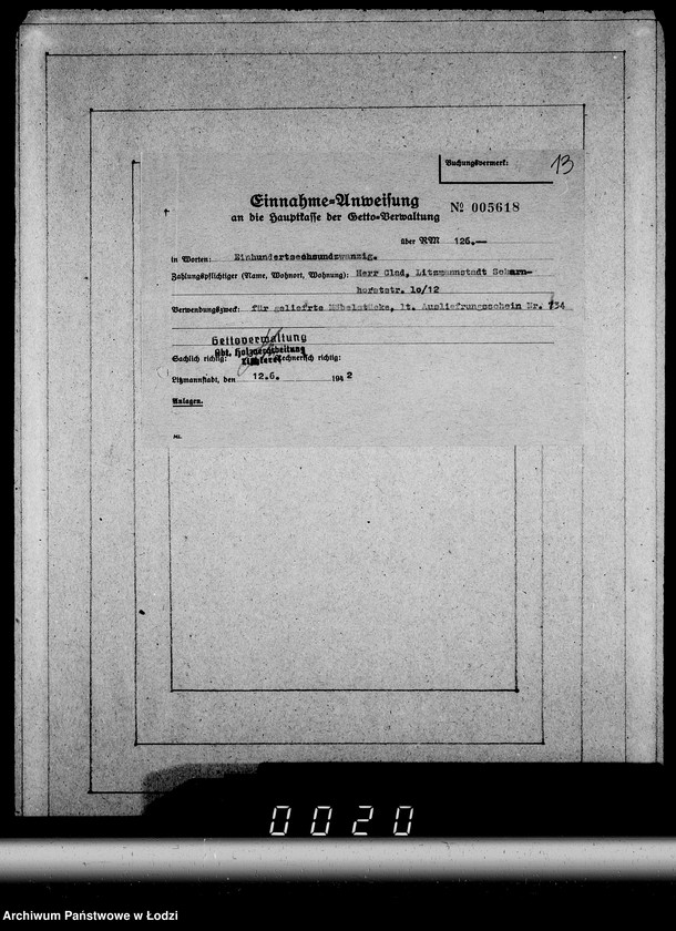 Obraz 16 z jednostki "Konto 00, Komm.381-410 [Rachunki i przekazy pieniężne]"