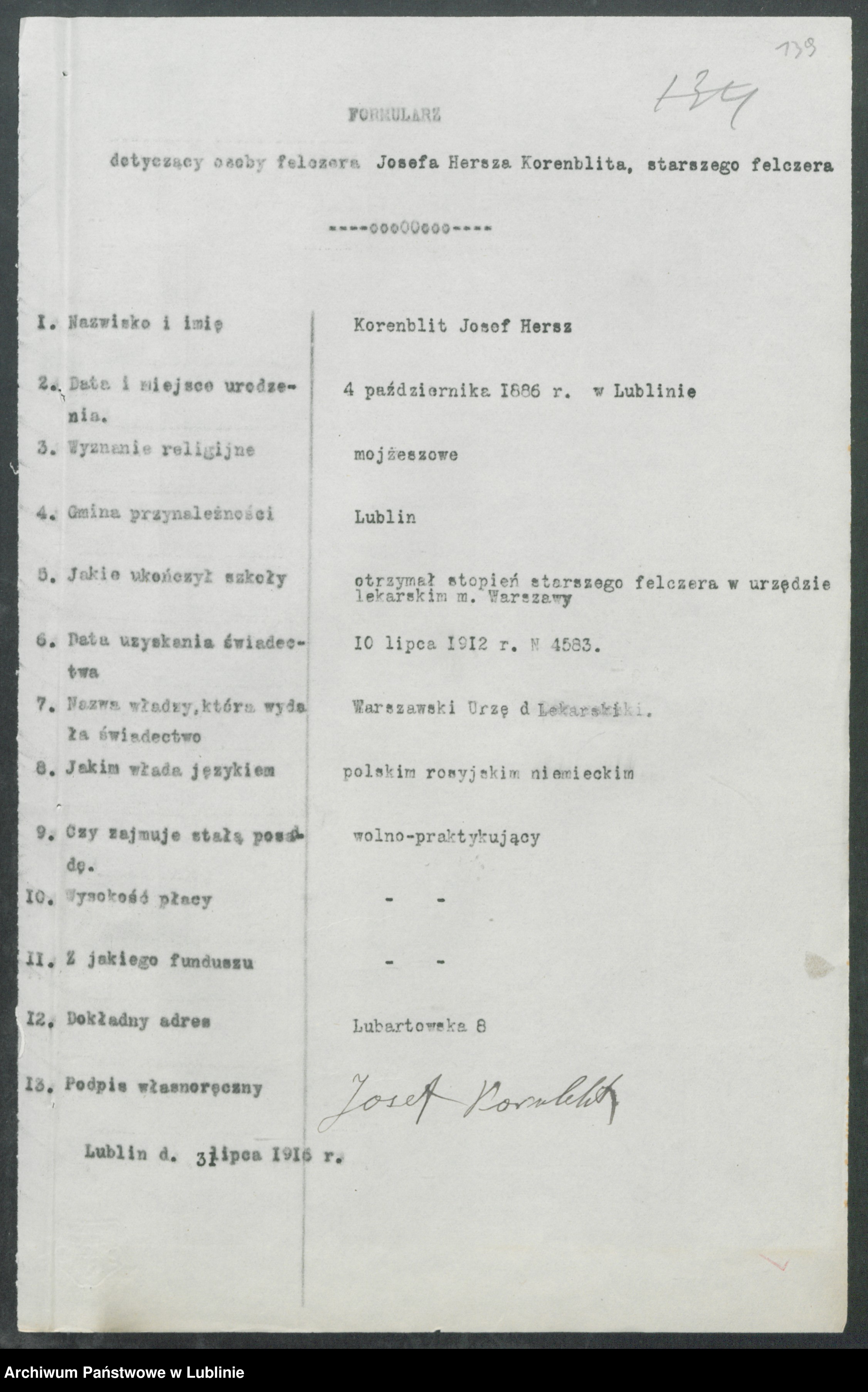 Skan z jednostki: Ewidencja lekarzy, farmaceutów, akuszerek, felczerów, fryzjerów