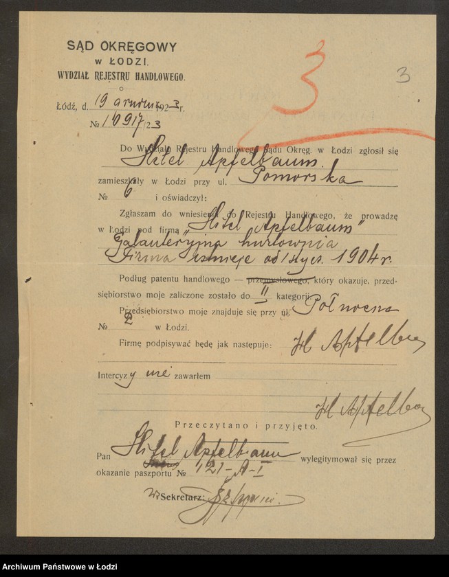 Obraz 5 z jednostki "Hitel Apfelbaum – sklep galanteryjny"