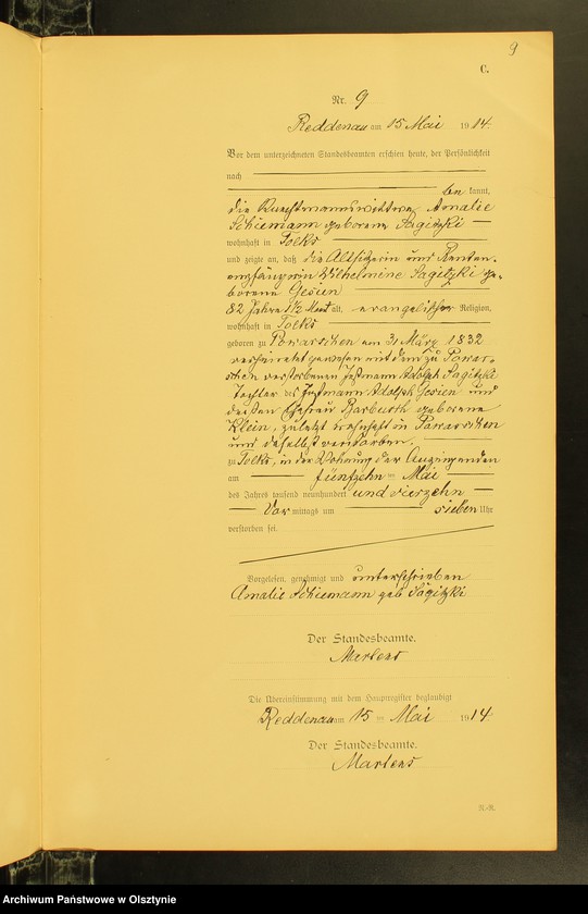 image.from.unit.number "Sterbe-Neben-Register Nr 1 - 25[ Księga zgonów - wtóropis ]"