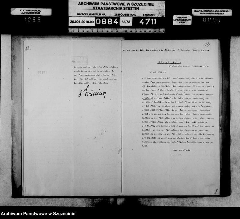 image.from.unit.number "Besitzfestigung des Grundstücks des Landwirts Erwin Müller in Kleschinz Kreis Stolp"