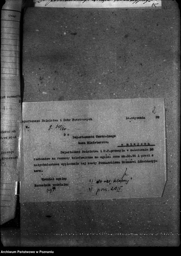 Obraz 6 z jednostki "Sprawy gospodarcze-ogólne Telefony departamentu"