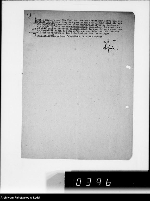 Obraz 14 z jednostki "Instandsetzung des Gettozaunes"