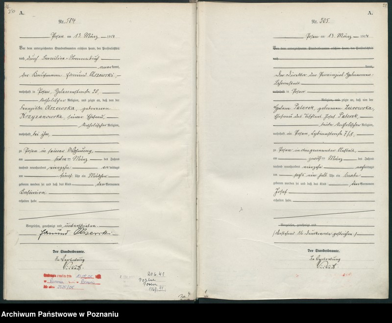 Obraz 16 z jednostki "Księga miejscowa urodzeń tom II [Rejestr główny urodzeń]"