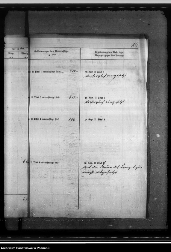 Obraz 18 z jednostki "Haushaltsplan 1944. Landesfremdenverkehrsverband - Reichsgau Wartheland"