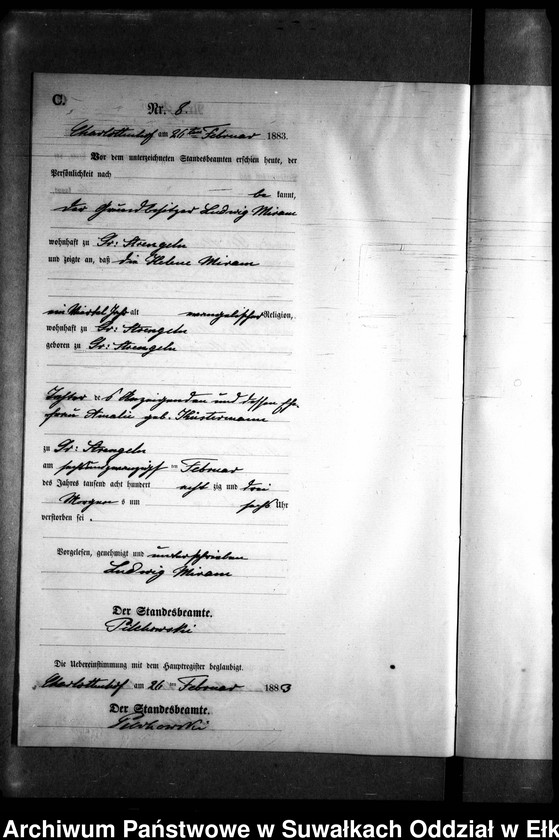 image.from.unit.number "Sterbe-Neben-Register des Preussischen Standes-Amtes Gr. Strengeln Kreis Angerburg"