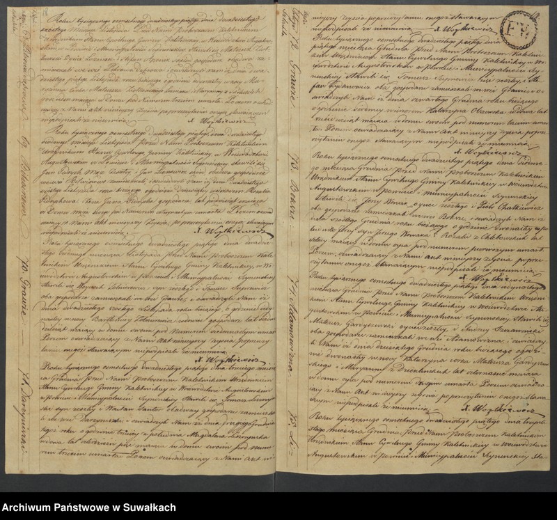 image.from.unit.number "Akta Zeyscia Urzędnika Stanu Cywilnego Gminy Kaletnickiey, od dnia 1-go Stycznia 1825 r. do dni ostatnich Grudnia tegoż Roku."